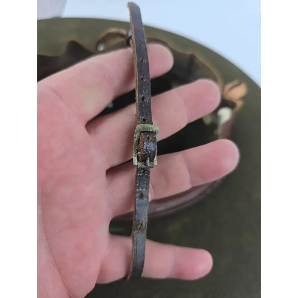 1970 Boy Scouts America BSA Campaign Hat 7 3/8 Drab Olive Champ Chin Strap